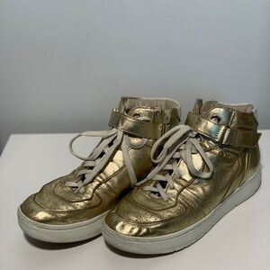 Gold Geox sneakers